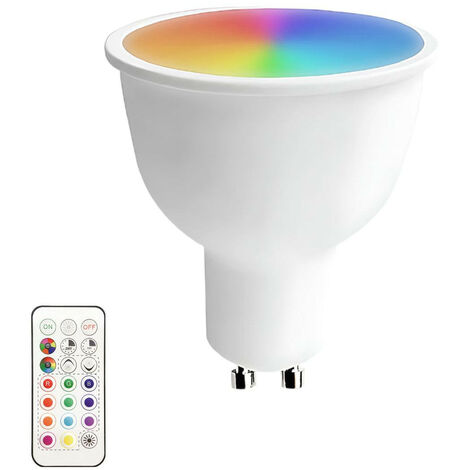 Lampe GU10 3W RGB Multicouleur + Télécommande