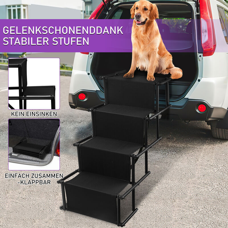 PawHut Hundegitter für den Kofferraum, einfache Montage, robust und  formbeständig, Stahl, 150 x 9 x 124 cm