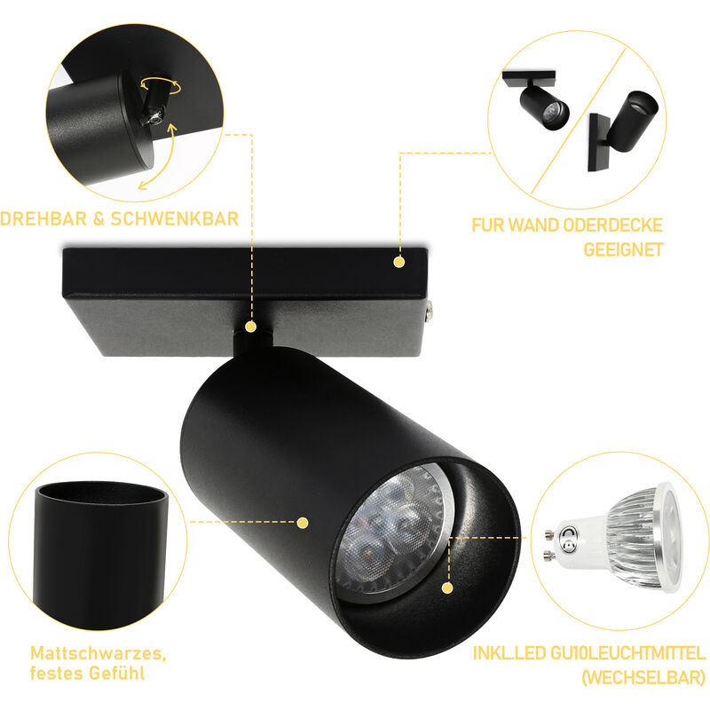 silber Küche TolleTour Wand-Lampe LED Deckenleuchten Flur Deckenlampe Deckenleuchte Luxus Deckenstrahler