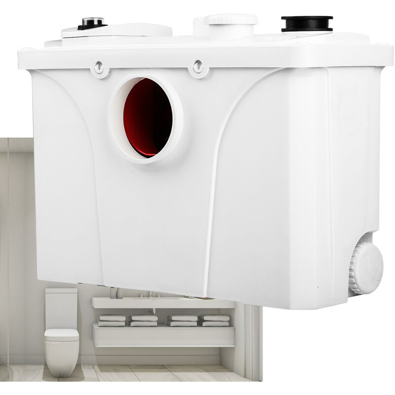 TolleTour Hebeanlage Fäkalienpumpe 700W Zerkleinerer Kleinhebeanlage pumpe  PRO Toilette