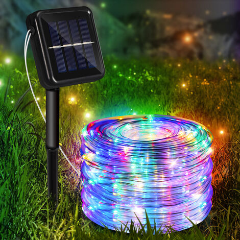 TolleTour LED Leuchtschlauch Solar Lichterkette Aussen.mit Timer & 8 Modi.Lichterschlauch Solar Außen.Solarlichterkette Balkon.Bunt.22 Meter.200 LEDs