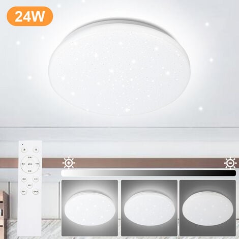 TolleTour 24W LED Deckenleuchte mit Sternenhimmel-Effekt und Fernbedienung  für Dimmbarkeit