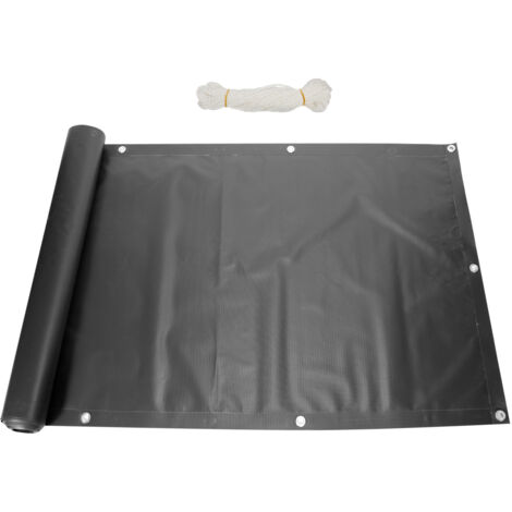 Balkon Sichtschutz 115x1000cm – Dunkelgrün, Mit Ösen Für Zaun & Terrasse