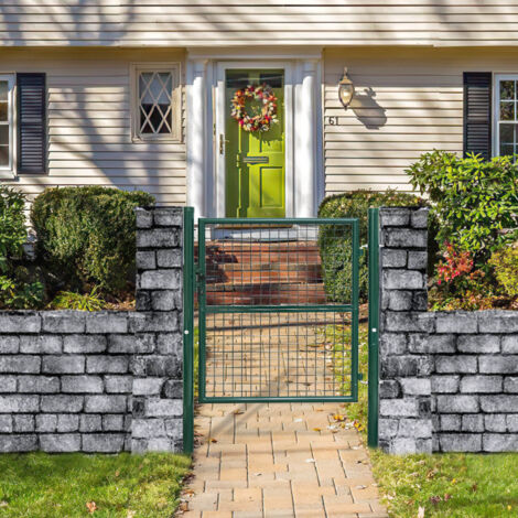 Emmtore Gartentor 100x120cm - Abschließbar, Aluminium Schwarz, Für Zaun & Garten