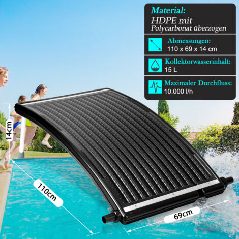 Bâche Solaire Piscine WilTec 4x6m - Noire - 120µ - Chauffage Solaire Et Anti-Évaporation
