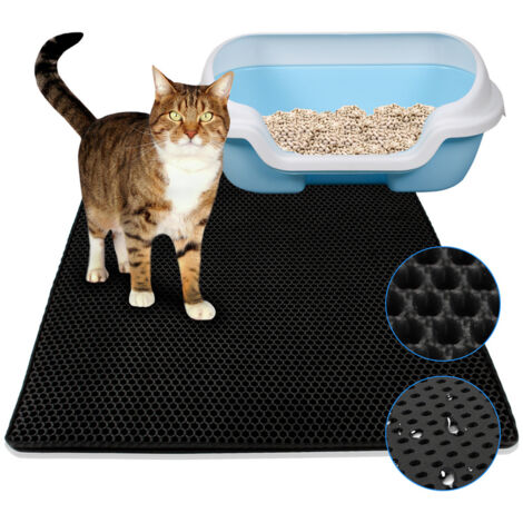 TolleTour Katzenmatte Sonstiges Katzenzubehör Katzenklo Matte Katzen Toilette Vorleger Katzenstreu Matte 78×60cm