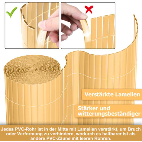 TolleTour PVC Sichtschutzmatte Balkonsichtschutz . Sichtschutzzaun