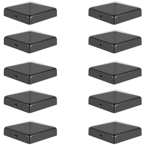 Produktbild von 8er Set 6x6 Pfostenfußwinkel – Schwerlast, Schwarz, Stahl, Für Zaunpfosten
