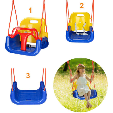 Kinderschaukel Für Garten & Zimmer - Rutschfester Schaukelsitz Mit Karabinern