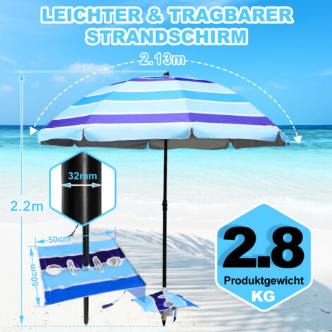 Strandschirm-Sandanker Mit Stachel – Universeller Halter Für Sonnenschirme, Angelruten & Garten