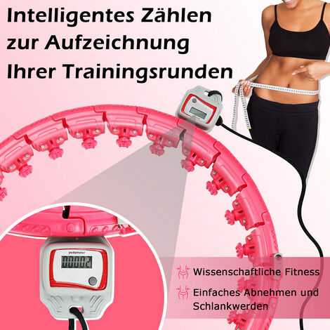 Cerceau Hula Hoop, Smart Cerceau de Fitness,24 Abschnitte und einstellbar  mit 360-Grad-Massage und intelligenter Datenaufzeichnung