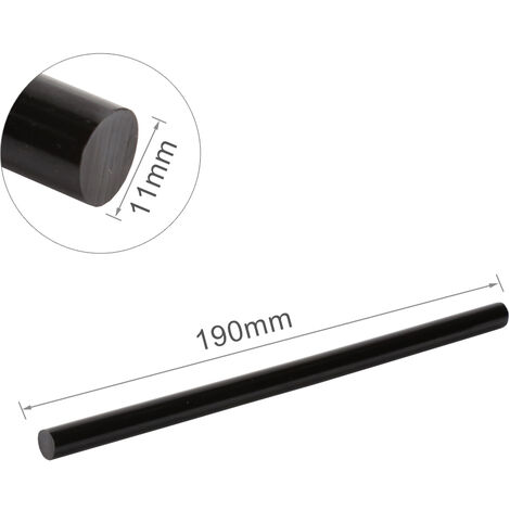 10 Schwarze Heißklebesticks – Ø 11 Mm, Länge 200 Mm, Für Heißklebepistolen, Ca. 190°C Verarbeitungstemp.