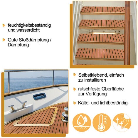 EVA Schaum Boot Teak Bodenbelag Yacht Matte Deck Teppich Selbstklebend  Fußboden