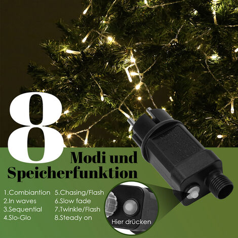 TolleTour LED Lichterkette Weihnachtsbaum 280 LEDs 2.8m Außen