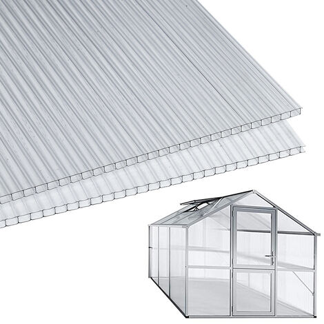 TolleTour 14x Polycarbonat Doppelstegplatten 4mm Gewächshaus