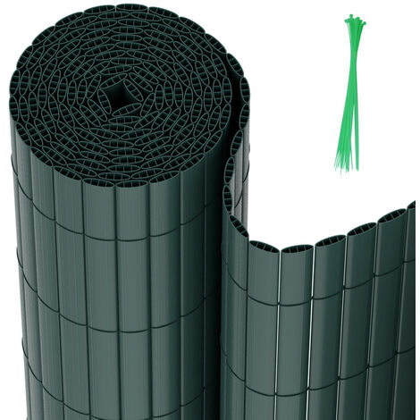 HEMERA PVC Sichtschutzmatte – 90 Cm X 10 M (2x5m), Grün, UV-beständig & Wasserdicht Für Zaun & Balkon