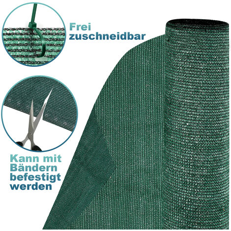 Produktbild von Balkon Sichtschutz Ohne Bohren 55 X 725 Cm Uv-Schutz, Windschutz Balkon-Verkleidung Reißfest, Mit Ösen Kabelbinder Zaunblende Für Garten Balkon Terrasse, Weiß