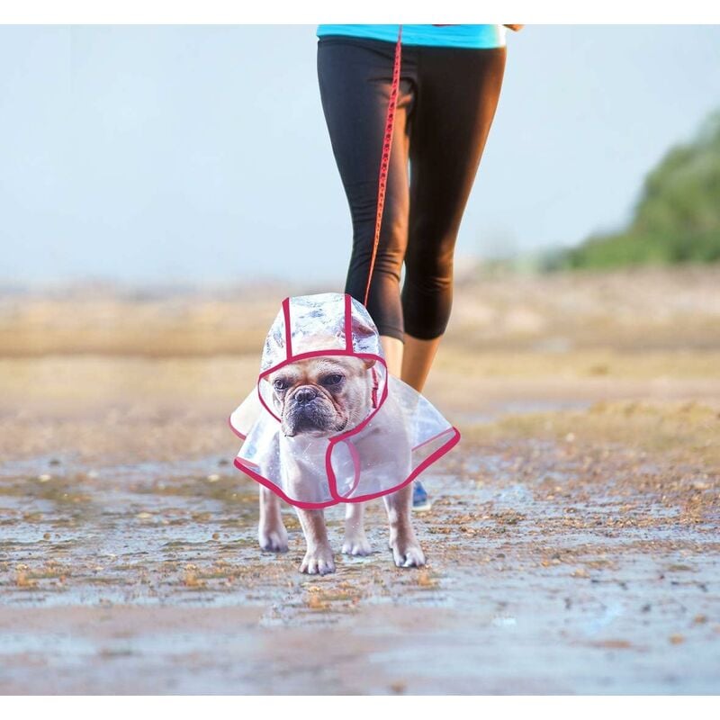 MINKUROW Regenmantel für Hunde, wasserdicht, winddicht, mit Kapuze, für  kleine und mittelgroße Hunde, M