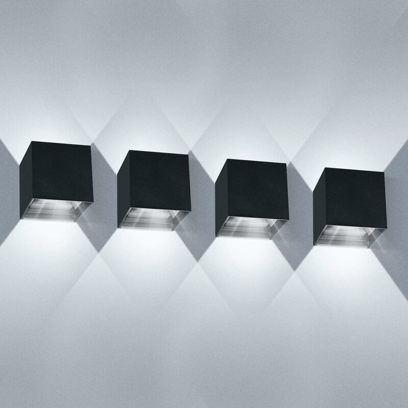 MINKUROW LED-Wandleuchte für den Innenbereich, 12 W, 4 Stück