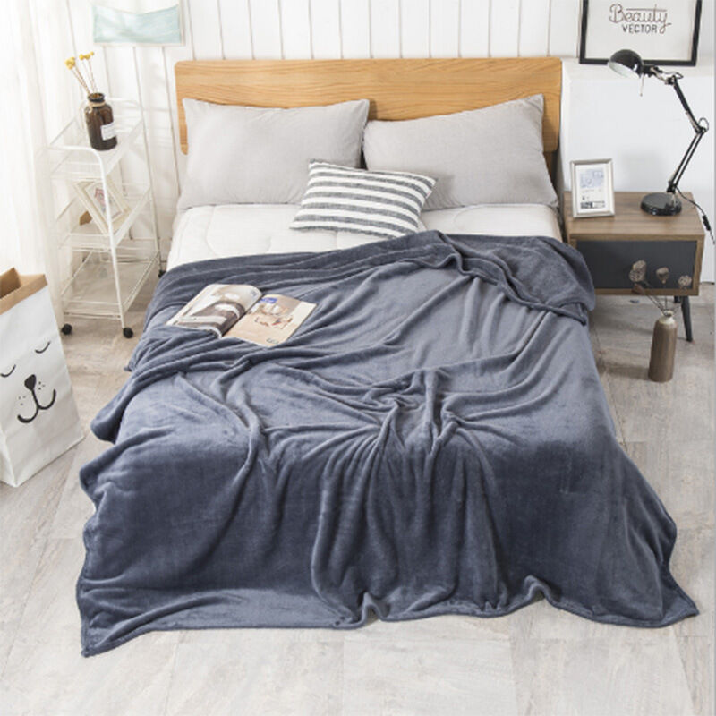 MINKUROW Plaid Sofa Fleece Decke – Überwurf 100x70, Plaid Sofa