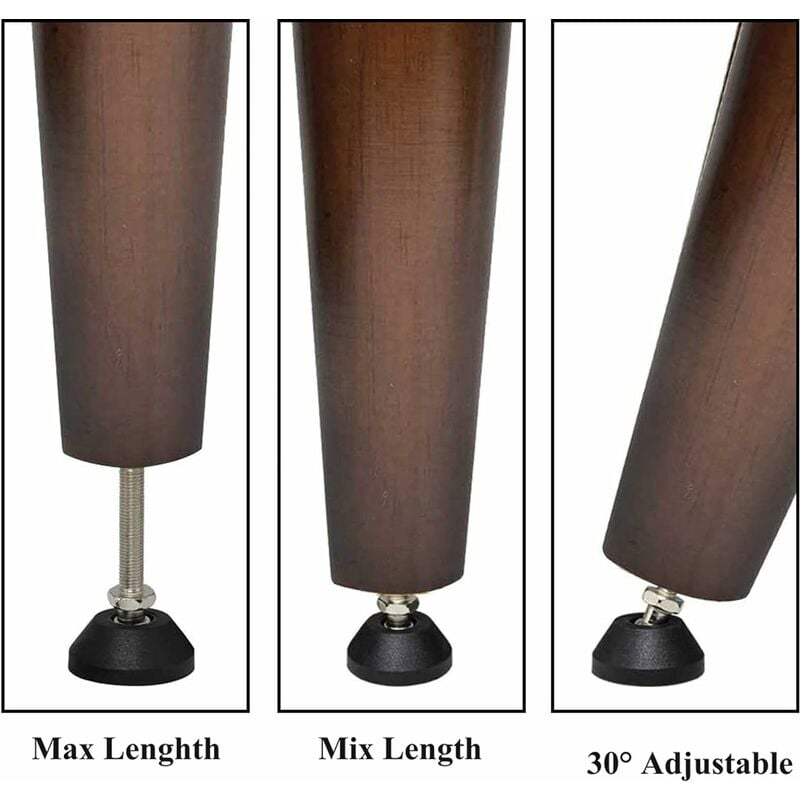 MINKUROW Verstellbare Beine, 4 Stück robuste Nivellierfüße aus
