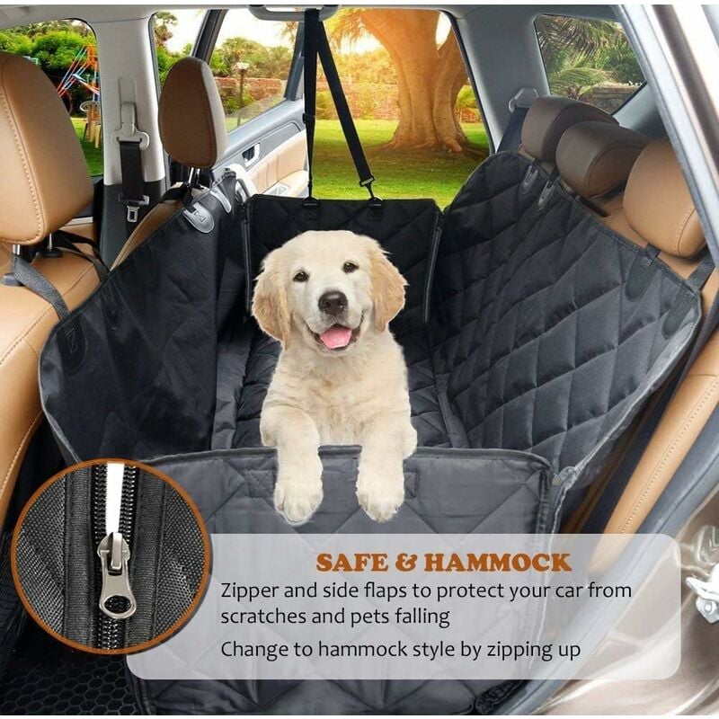 MINKUROW Autositze für Hunde, Auto-Rücksitz mit Sicherheitsgurt