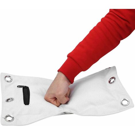 MINKUROW Leerer Sandsack aus Segeltuch zur Wandmontage, Boxsack mit Reißverschluss für Kampfkunst, Muay Thai, Kung Fu Makiwara, L