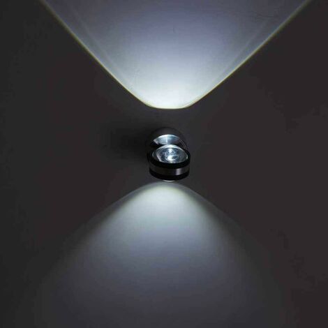 MINKUROW LED-Wandleuchte, doppelseitige Kristall-Auf- und Ab-Wandleuchte, Innenbeleuchtung, Aluminium-Wandleuchte, Hintergrund-Wanddekorationslampe, Korridor-Lichteffektlampe, 6 W, Kaltweiß (1/5)