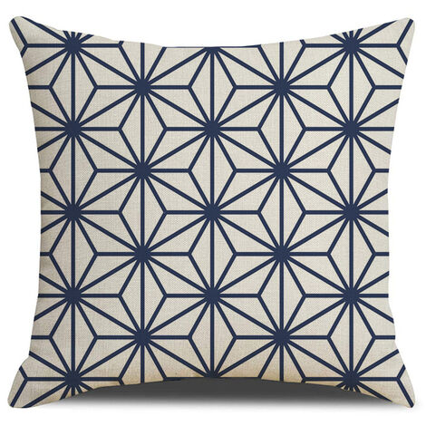MINKUROW 2 Stück Kissenbezüge 45 x 45 cm, quadratischer dekorativer Kissenbezug, Sofakissenbezug, bunt bedruckt, geometrisch, buntes Muster, Mingon-Baumwollleinen, Heimdekoration für Schlafzimmer, Woh (1/5)