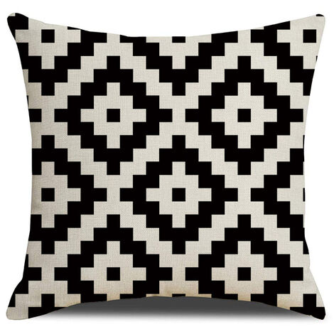 MINKUROW 2 Stück Kissenbezüge 45 x 45 cm, quadratischer dekorativer Kissenbezug, Sofakissenbezug, bunt bedruckt, geometrisch, buntes Muster, Mingon-Baumwollleinen, Heimdekoration für Schlafzimmer, Woh (1/5)