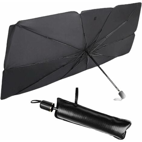 MINKUROW Faltbarer Auto-Windschutzscheiben-Sonnenschutz-Regenschirm,  Auto-Windschutzscheiben-Sonnenschutz-Regenschirm, Auto-Frontfenster- Sonnenschutz-Abdeckung mit 7