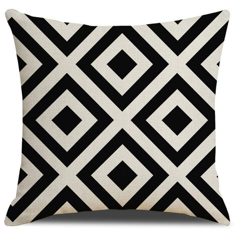 MINKUROW 2 Stück Kissenbezüge 45 x 45 cm, quadratischer dekorativer Kissenbezug, Sofakissenbezug, bunt bedruckt, geometrisch, buntes Muster, Mingon-Baumwollleinen, Heimdekoration für Schlafzimmer, Woh (1/5)