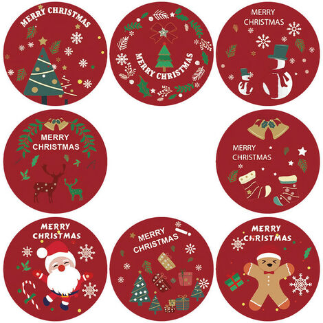 Qaixwuyi Weihnachts Flaschenetiketten - 36 Retro Designs Selbstklebend