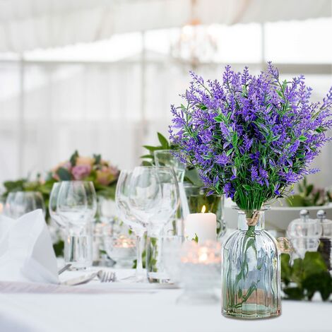 4 Bündel Lila Lavendel Künstlich Künstliche Blumen Wie Echt UV