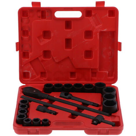 21PCS Steckschlüsselsatz 3/4in bis 2in HighTorque 6Point Impact Deep Chrome Vanadium Stahl Fahrzeugwerkzeug (1/5)