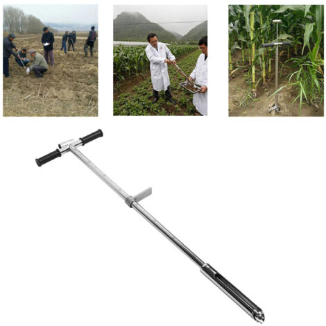 Bodenprobenehmersonde, 1M 38MM Edelstahl Bodenprobenehmer mit Pedal, Tragbarer T Griff, Bodenprobenahme Sondenwerkzeug, Bodensonde, Bodentest Kits für Rasen, Garten, Pflanzenfarm (1/5)