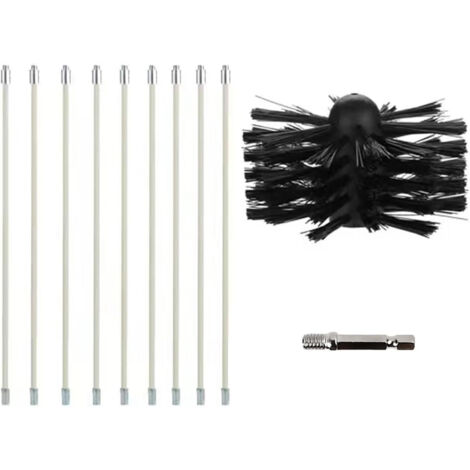 Bohrer-Adapter Für Schornstein-Reinigungsbürste – 10 Stück, Metall, Verzinkt, Für Elektrische Bohrmaschinen