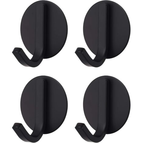 MINKUROW Starker Klebehaken aus schwarzem Edelstahl (1 Haken x 4 Stück) (1/5)