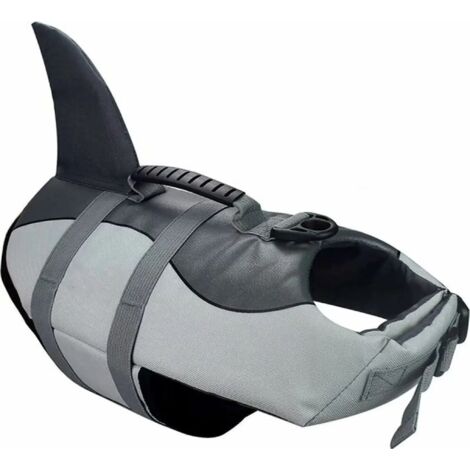 MINKUROW Hundemäntel Hundeschwimmweste Schwimmweste Badeanzug-S (Grau) (1/5)