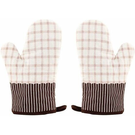MINKUROW Küchenofenhandschuhe Hitzebeständige Mikrowellenhandschuhe Rutschfeste Baumwolle Anti-Hot-Kochutensilien zum Grillen Kochen Hochtemperaturschutzhandschuhe (1 Paar) (1/5)