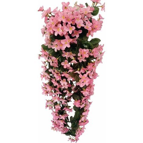 MINKUROW 4 Blütenblätter zum Aufhängen, künstliche Blumen, künstliche Glyzinien-Hängeblumen für Hochzeit, Heimdekoration (hellrosa)