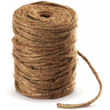 MINKUROW 100 m Gartenschnur 4 mm Juteschnur Natürliche Jute-Bastelschnur für Hausgarten-DIY-Dekoration (1/5)