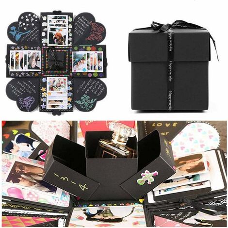 MINKUROW Kreative Überraschungsbox, Explosionsbox, faltbares Fotoalbum zum Selbermachen, Geburtstag, Jahrestag, Valentinstag, Hochzeitsgeschenk, für Hochzeit, Muttertag, DIY-Geschenk (1/5)