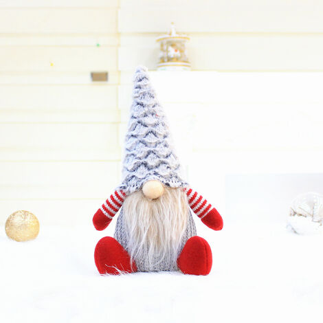 MINKUROW Weihnachtszwerg, Plüschzwerg für Weihnachten, schwedische Ornamente, gefüllte Weihnachtspuppen, skandinavische Weihnachtsmann-Dekorationen, Elfenfigur, Weihnachtspuppe, Ornament-Dekoration (2 (1/3)