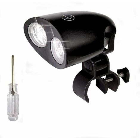 MINKUROW Led BBQ Light BBQ Lampe mit 360 Grad Rotation Wasserdichte 10 LED Lampe zum Arbeiten Lesen Camping Elektrische Holzkohle, Schwarz (1/5)