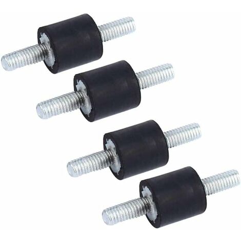 MINKUROW 4 Stück Gummi-Isolatorhalterungen M3 8 x 8 Gummiisolator Vibrationsisolator Doppelspulen mit Schrauben (1/4)