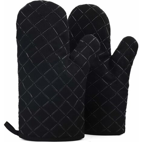 MINKUROW Ofenhandschuhe Küche Topflappen, Hitzebeständige Ofenhandschuhe BBQ Ofenhandschuhe Kochset Grill Grill Handschuh (1/5)
