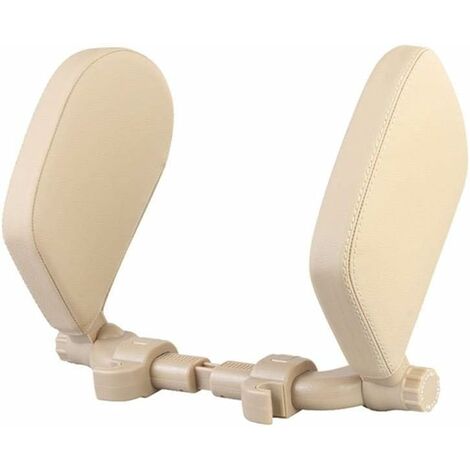 MINKUROW Autositz Kopfstütze Kissen, Autositz Kopfstütze Nackenkissen U-förmiges Nackenkissen, Reise Auto Schlafkissen Kissen für Erwachsene Kinder (Off White) (1/5)