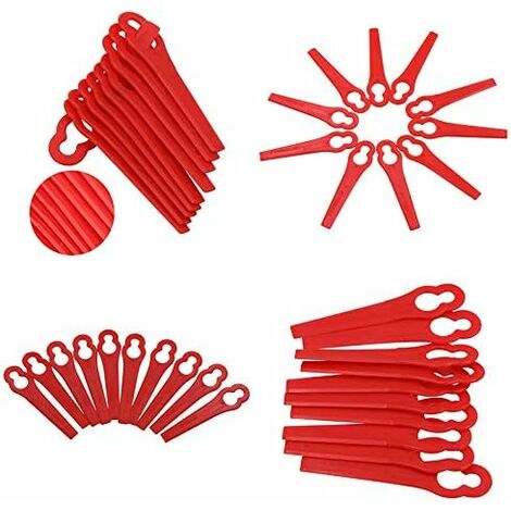 Minkurow 100 Stück Ersatz-Kunststoffklingen für Lidl Florabest Kantenschneider, Länge 83 mm, großes Loch 10 mm, kleines Loch 5 mm (1/5)