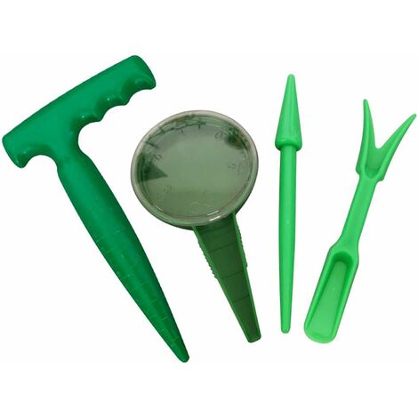 MINKUROW Seeder Tool Sukkulenten-Umpflanzwerkzeuge Samenaussaat Gartenwerkzeuge Samensämaschine für Vermehrungs-Pflanzset – Sower Planter Punch Seedling Green (1/5)